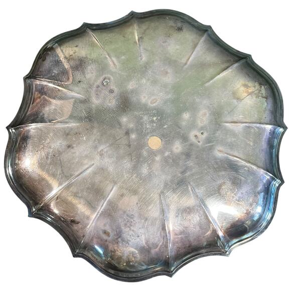 Vintage Chippendale International Silver Co Plated Serving Tray Platter - Picture 4 of 13